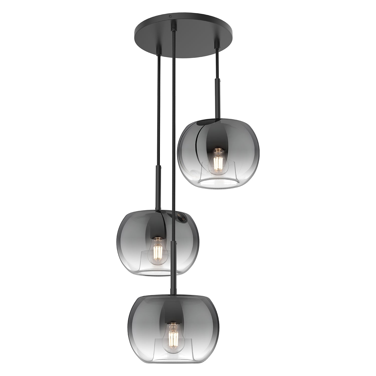 Kuzco Samar black chandelier CH57514-BK/SM
