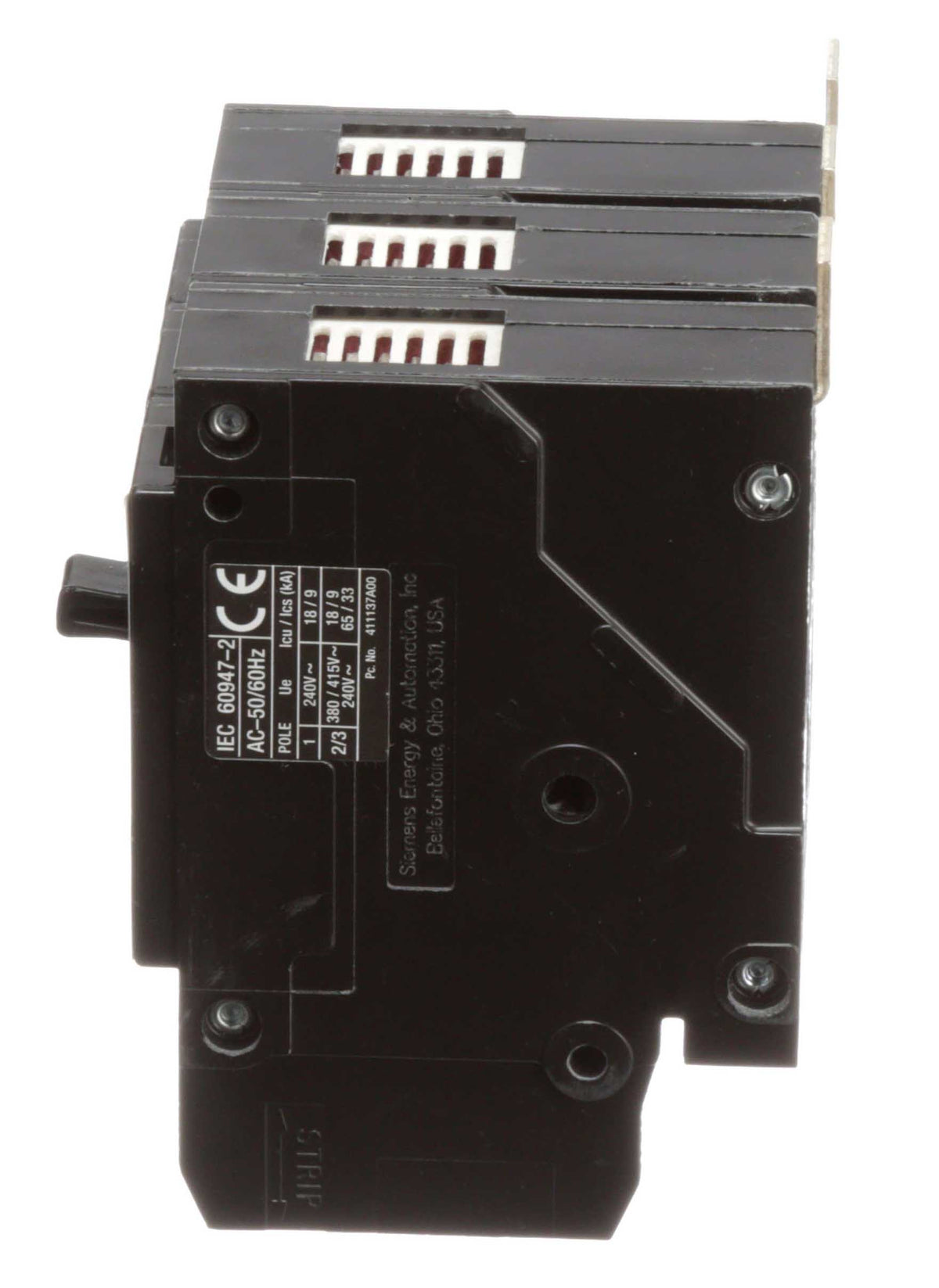 Siemens 100 Amp 480 VAC 3 Pole Bolt-On Circuit Breaker BQD Frame Thermal Magnetic