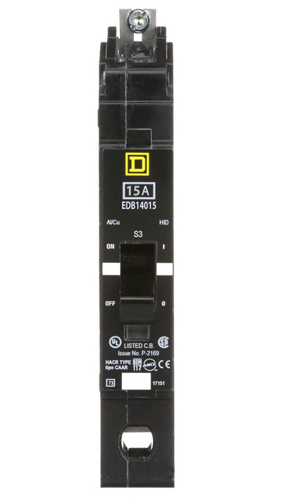 Schneider Electric (Square D) 1-Pole 15 A 480Y/277 V AC Bolt-On Circuit Breaker, Type EDB