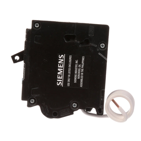 Siemens 15A 120V 1-Pole Dual Function AFCI/GFCI Plug-On Circuit Breaker, 10kA Interrupt, QFGA2 Series, Thermal Magnetic Trip, UL Listed