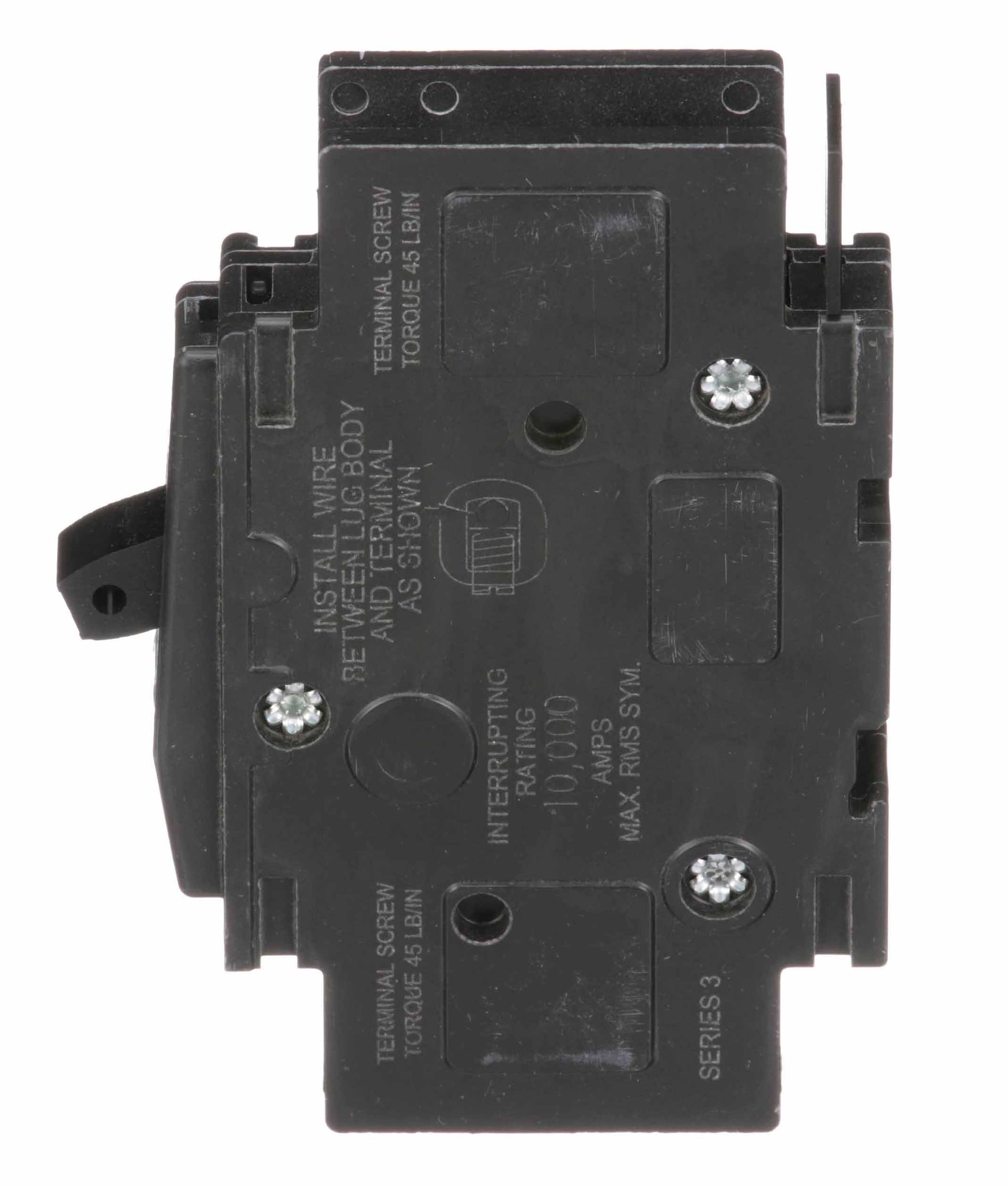 Square D 10 Amp 1 Pole Miniature Circuit Breaker 120/240VAC 10kA QOU Series