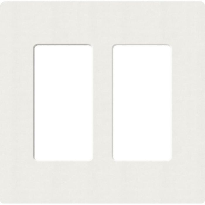 Lutron Claro 2-gang wall plate in Architectural White