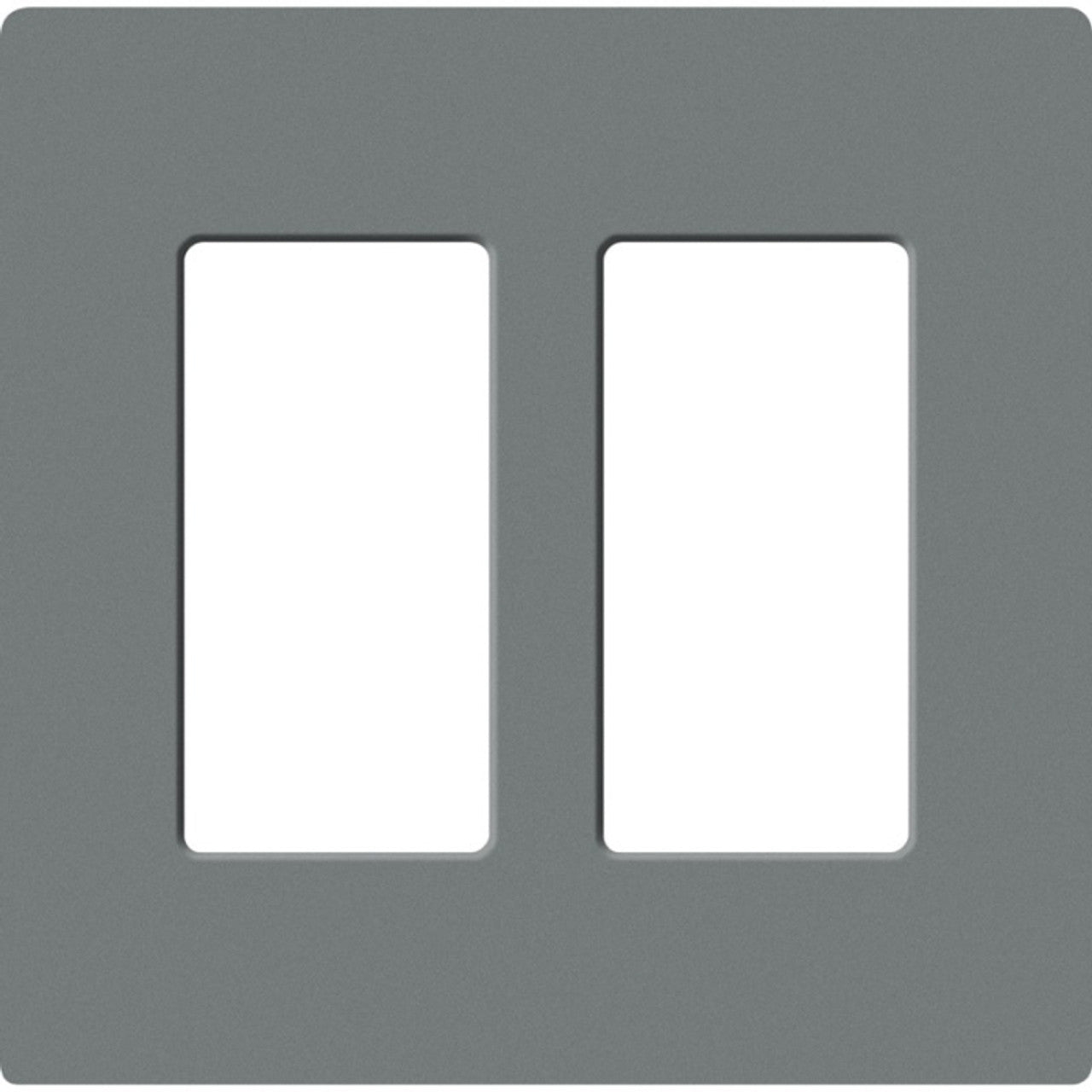 Lutron Claro 2-gang wall plate in Slate