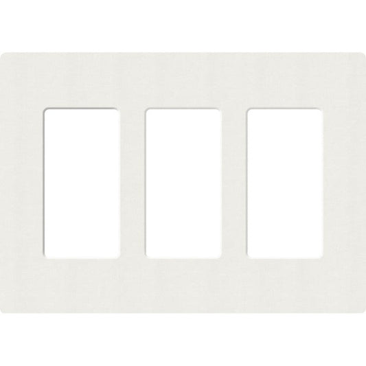 Lutron Claro 3-gang wall plate in Architectural White