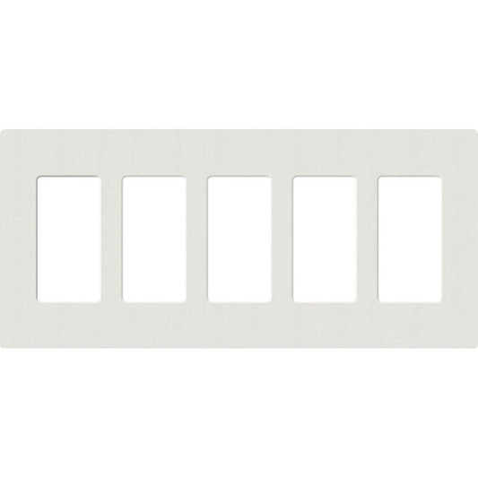 Lutron Claro 5-gang wall plate in Lunar Gray