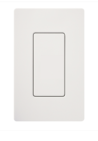 Lutron Claro wall plate in Snow White