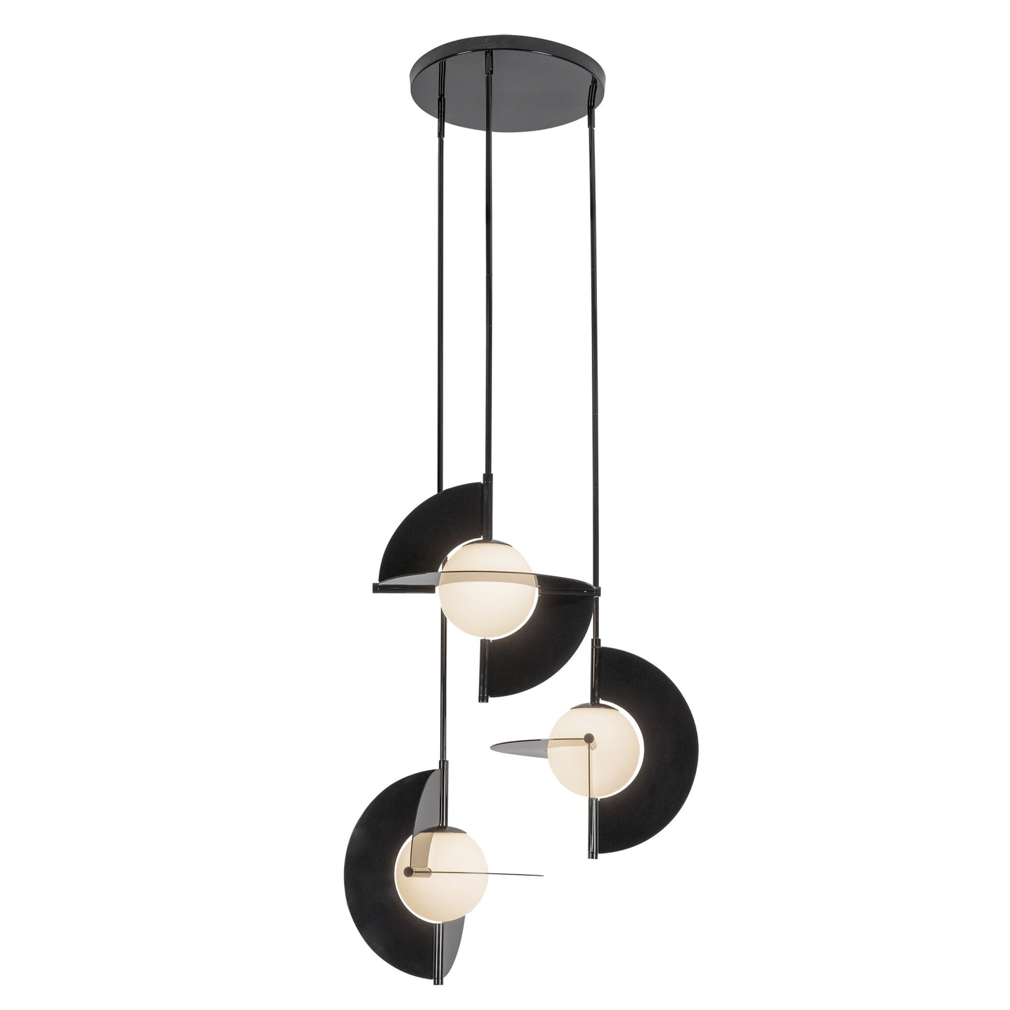 Kuzco Scorpio glossy black chandelier CH65127-GBK/OP-UNV