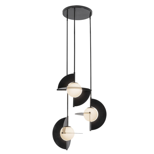 Kuzco Scorpio glossy black chandelier CH65127-GBK/OP-UNV