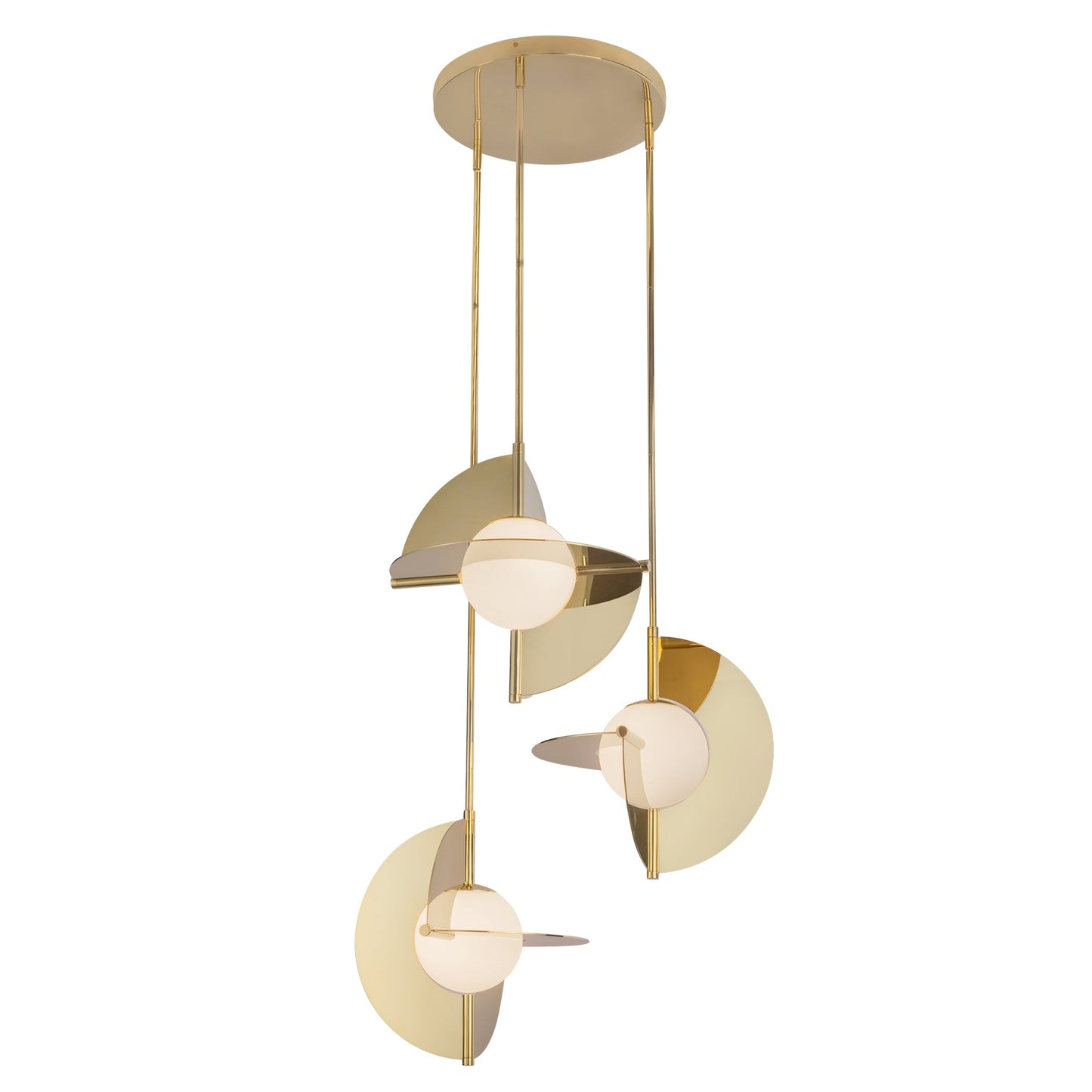 Kuzco Scorpio metallic brass chandelier CH65127-MRB/OP-UNV
