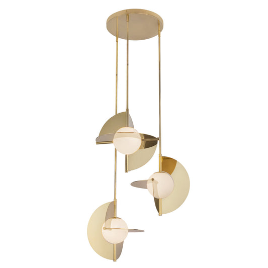 Kuzco Scorpio metallic brass chandelier CH65127-MRB/OP-UNV