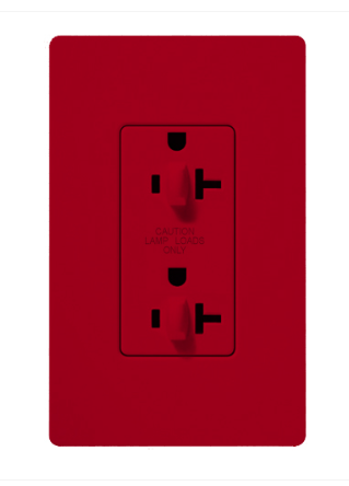 Lutron Claro 20 A tamper-resistant duplex receptacle in Hot
