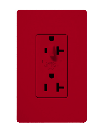 Lutron Claro 20 A tamper-resistant duplex receptacle in Hot