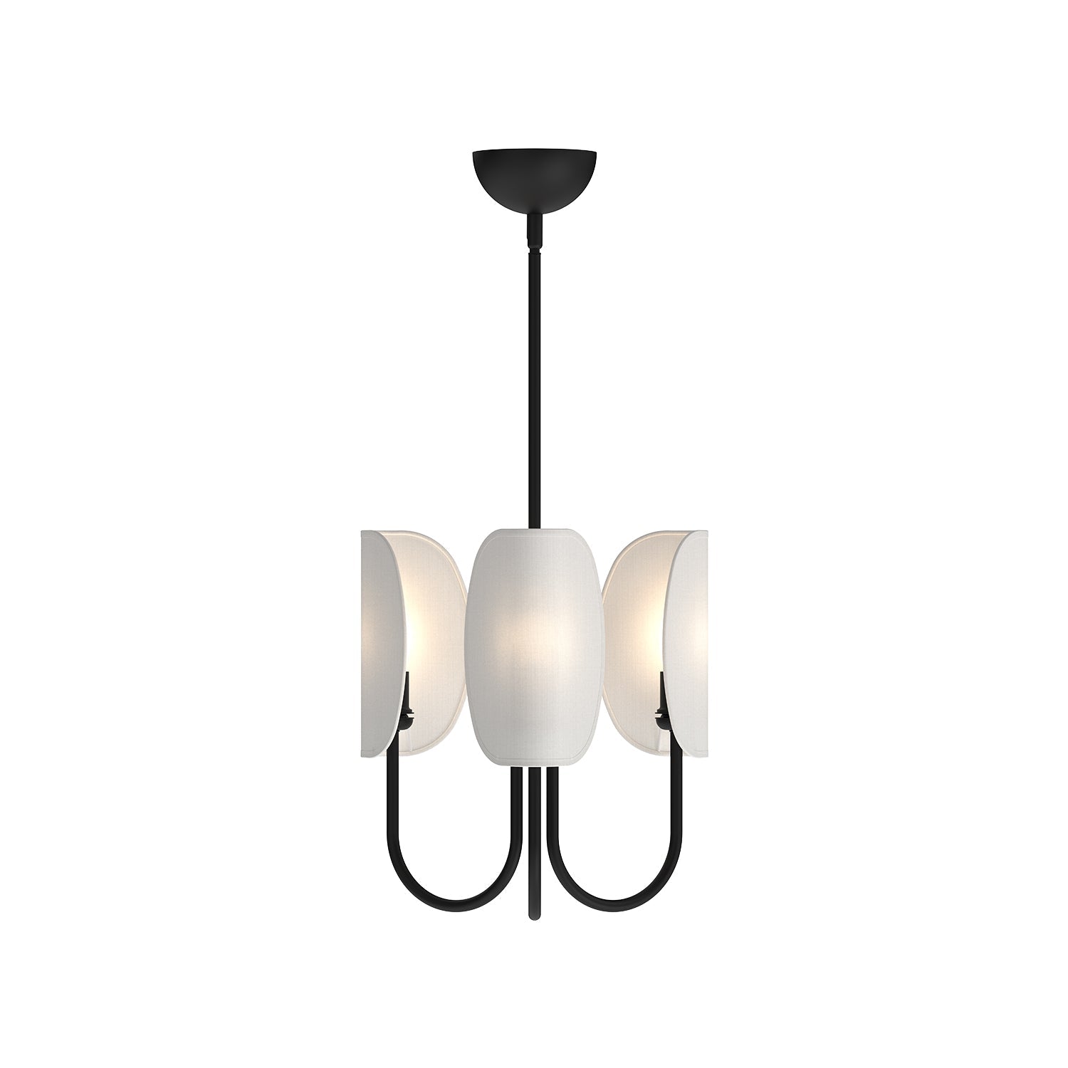 Alora Mood Seno matte black chandelier CH450715MBCW