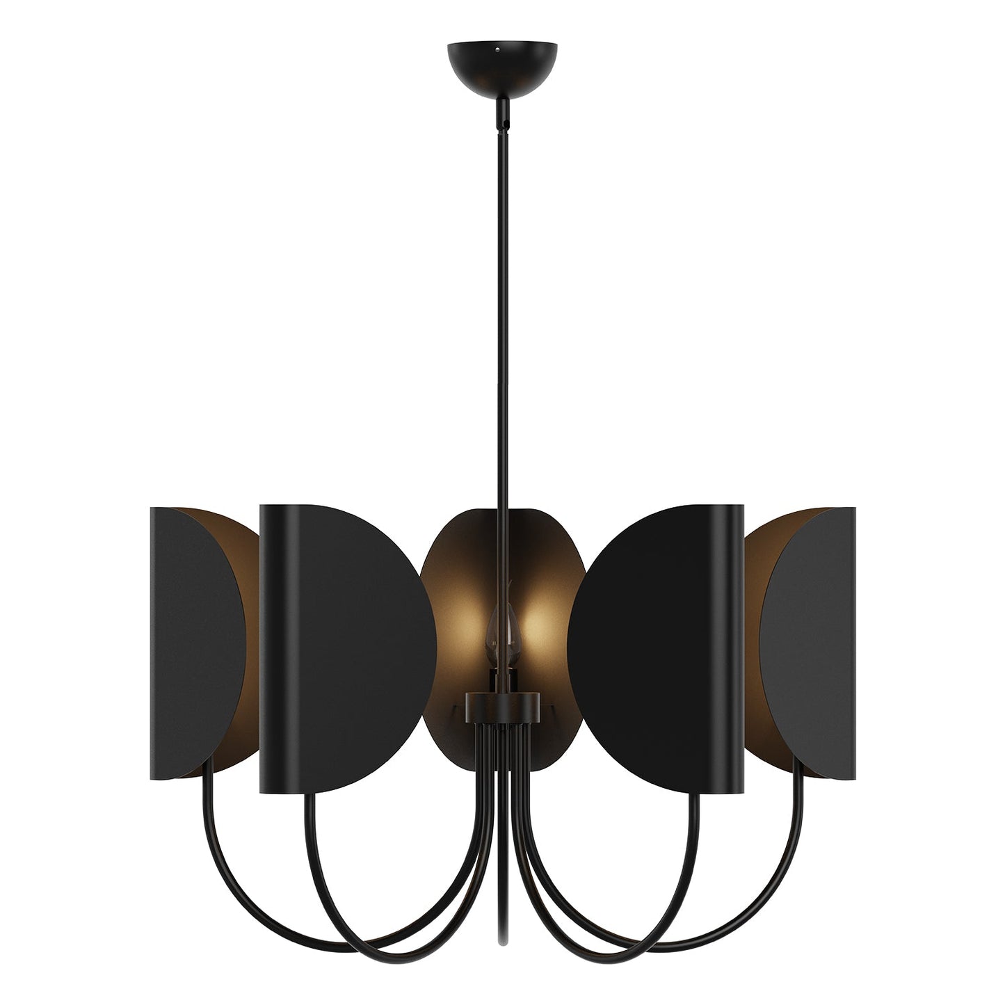 Alora Mood Seno matte black chandelier CH450732MB