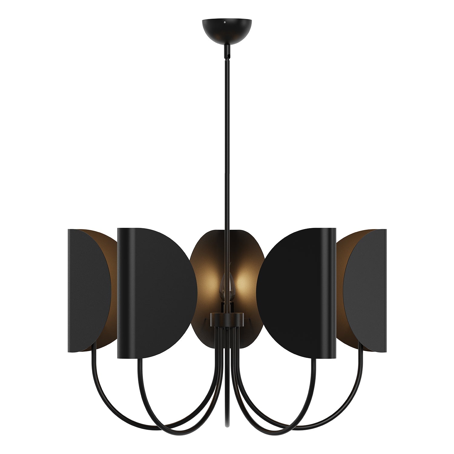 Alora Mood Seno matte black chandelier CH450732MB