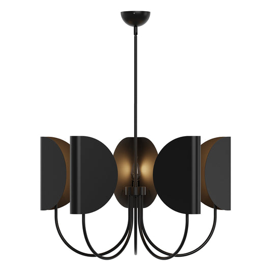 Alora Mood Seno matte black chandelier CH450732MB
