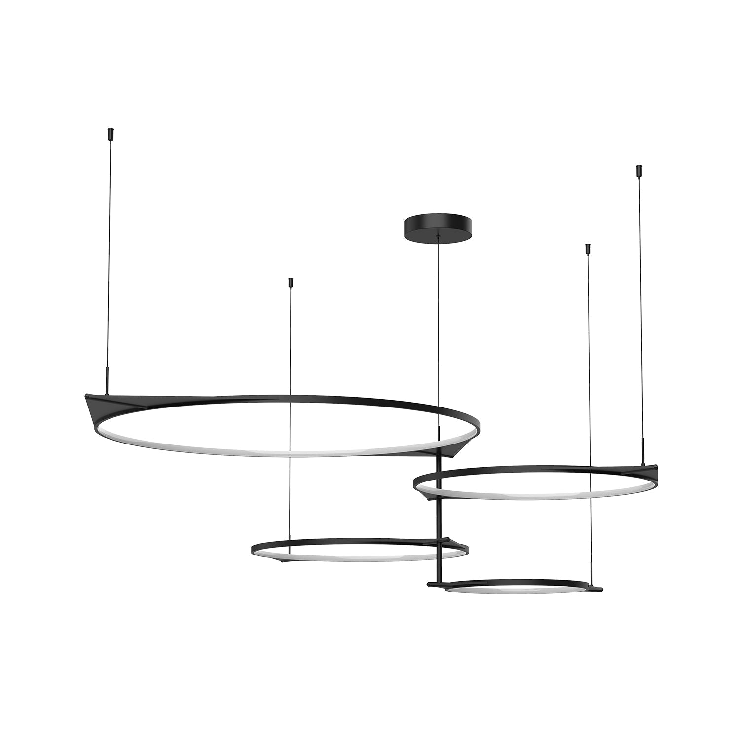 Kuzco Serif black [universal voltage and 0-10 dimming] multi-pendant MP84483-BK
