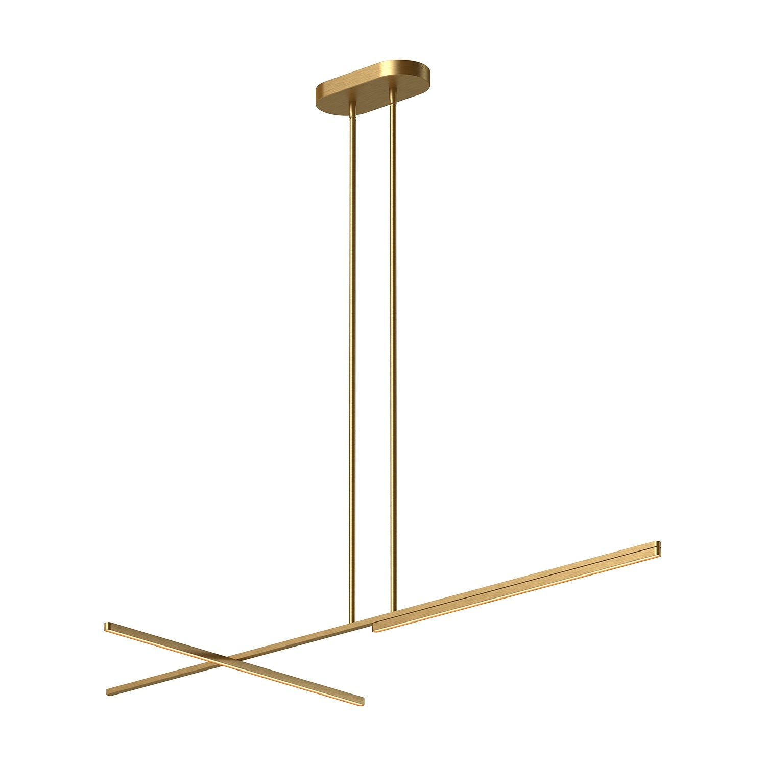 Kuzco Shift brushed gold [universal voltage and 0-10 dimming] linear pendant LP28760-BG