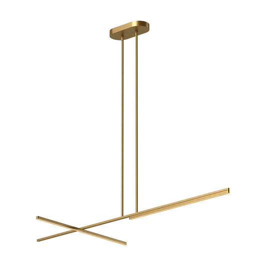 Kuzco Shift brushed gold [universal voltage and 0-10 dimming] linear pendant LP28760-BG