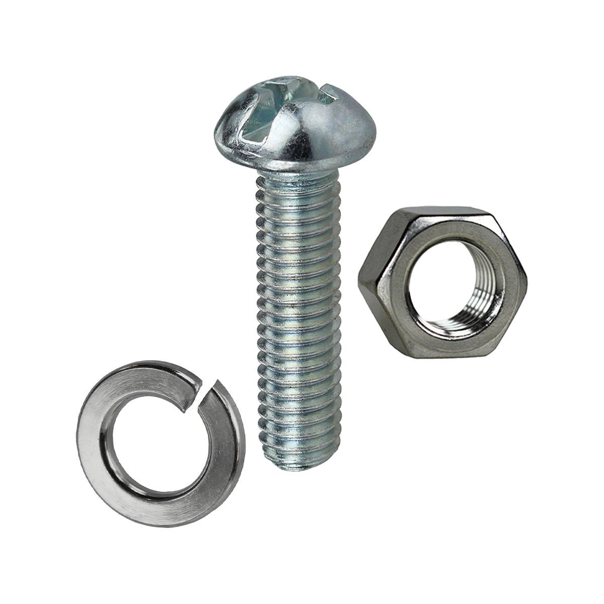 Dottie SNWK Dottie Assorted Phillips/Slotted Round Head Machine Screw, Hex Nut, & Lock Washer Kit SNWK