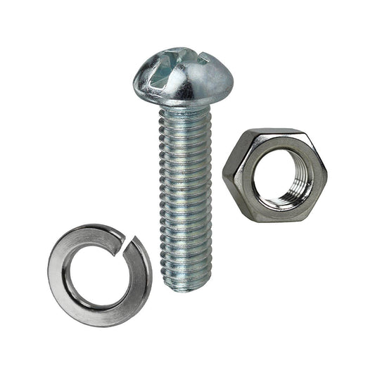 Dottie SNWK Dottie Assorted Phillips/Slotted Round Head Machine Screw, Hex Nut, & Lock Washer Kit SNWK