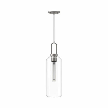 Alora Mood Soji Collection PD401606BNCL 1-Light Pendant with Brushed Nickel Steel Hardware, Clear Glass Shade and E26 Bulb Base