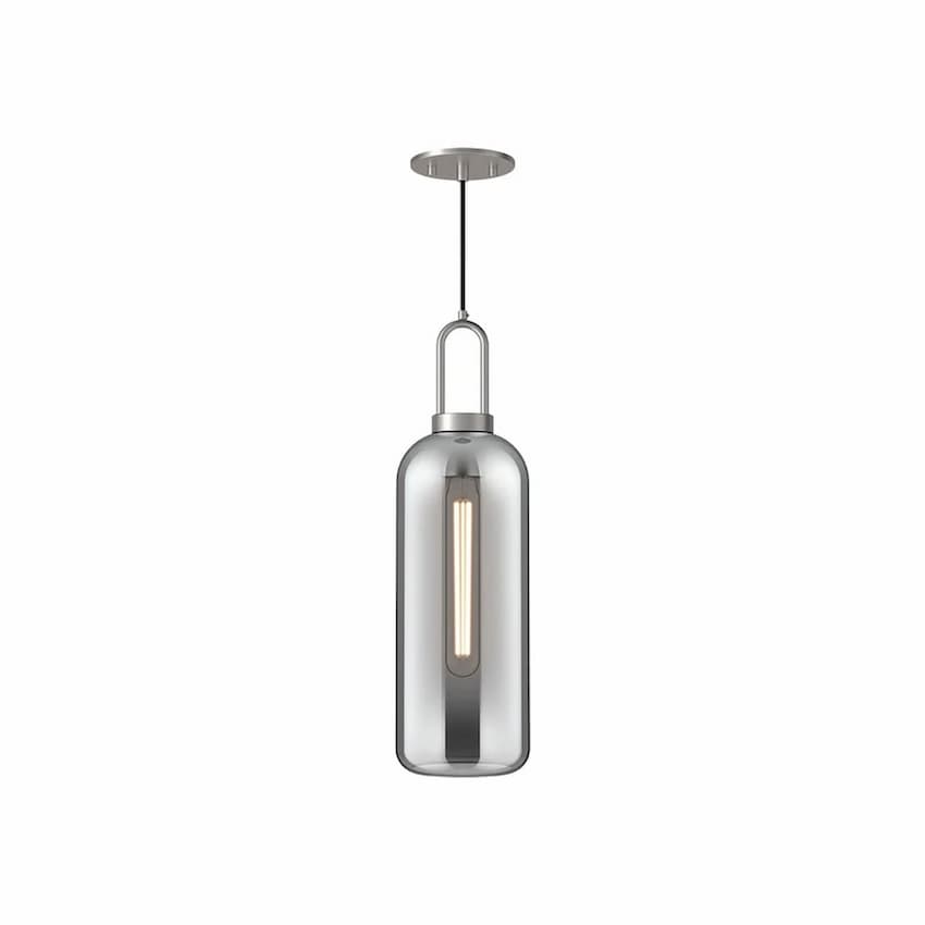 Alora Mood Soji PD401606BNSM 6-Inch Pendant Light in Brushed Nickel Finish with Glass Shade