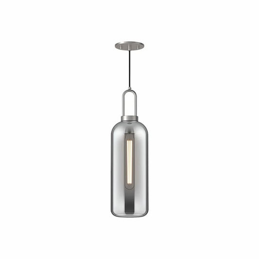 Alora Mood Soji PD401606BNSM 6-Inch Pendant Light in Brushed Nickel Finish with Glass Shade