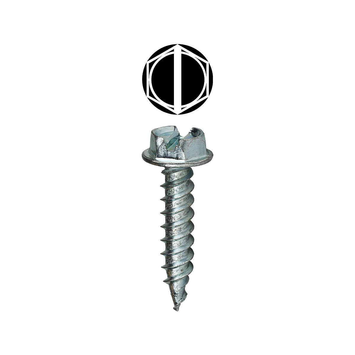 Dottie SP81TP1K Dottie #8 x 1 in Slotted Hex Washer Head Metal Piercing Screw (1000pc Tuff Pail) SP81TP1K