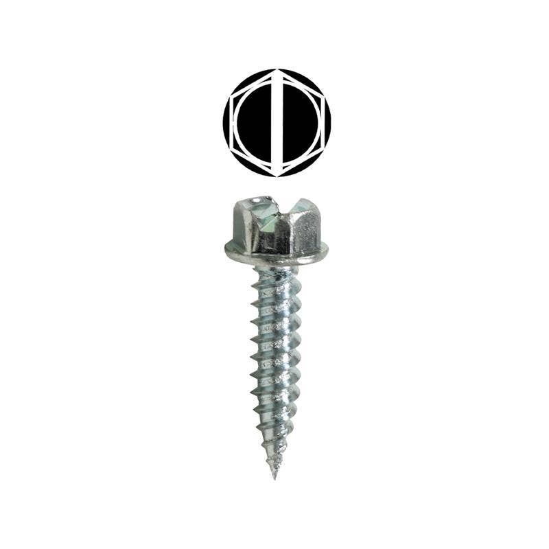 Dottie SP834TP3KHH Dottie #8 x 3/4 in Slotted Hex Washer High Head Metal Piercing Screw (3000pc Tuff Pail) SP834TP3KHH