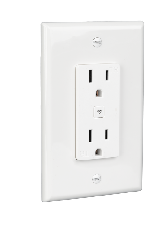 Spektrum+ 2 Socket Smart Outlet - American Lighting SPKPL-OUTLETW-2S-WH