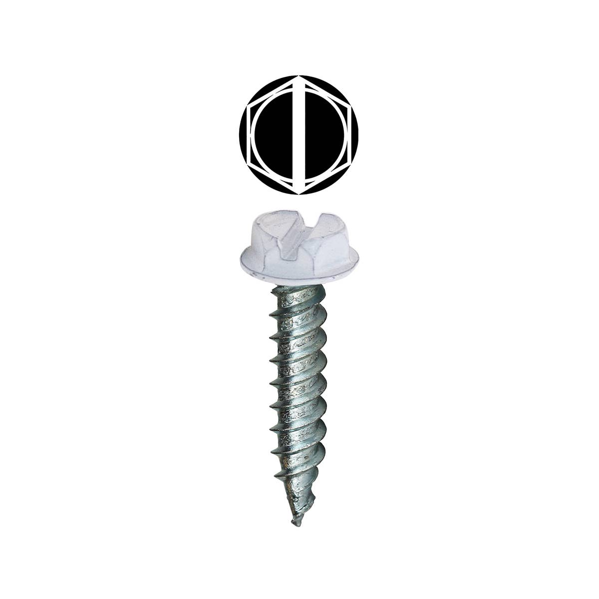 Dottie SPR8112 Dottie #8 x 1-1/2 in White Slotted Hex Washer Head Register Screw SPR8112