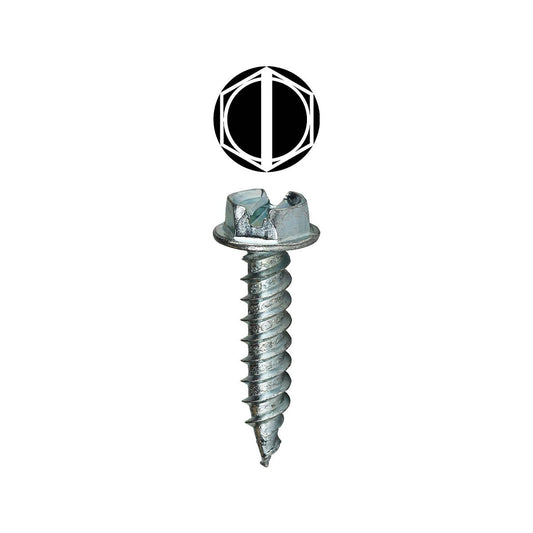 Dottie SPT812 Dottie #8 x 1/2 in Slotted Hex Washer Head Metal Piercing Screw (Tuff Pack) SPT812