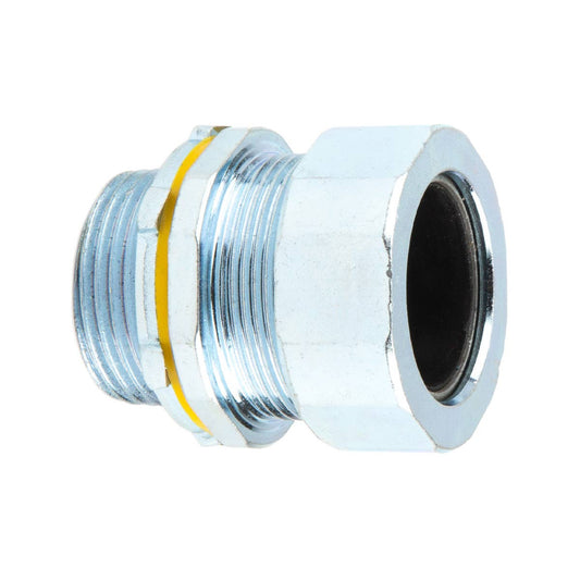 Dottie SR100C1050 Dottie 1 in Steel Strain Relief Connector (Black Grommet) SR100C1050