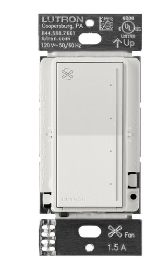 Lutron Sunnata 4-speed fan control in Mist