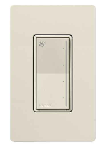 Lutron Sunnata 4-speed fan control in Pumice