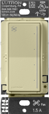 Lutron Sunnata 4-speed fan control in Sand