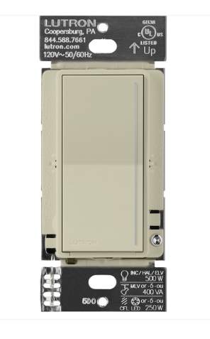 Lutron Sunnata LED+ dimmer switch in Clay