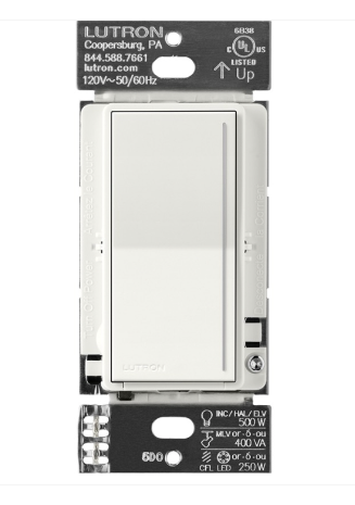 Lutron Sunnata LED+ dimmer switch in Glacier White