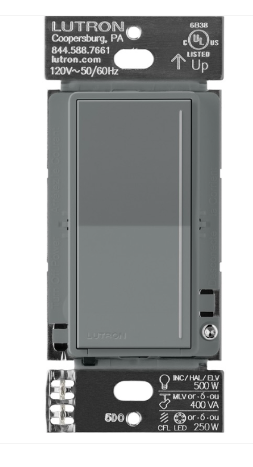 Lutron Sunnata LED+ dimmer switch in Slate