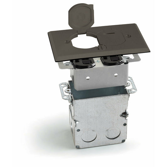 Lew Electric SWB-2-LR-DB Dark Bronze floor box
