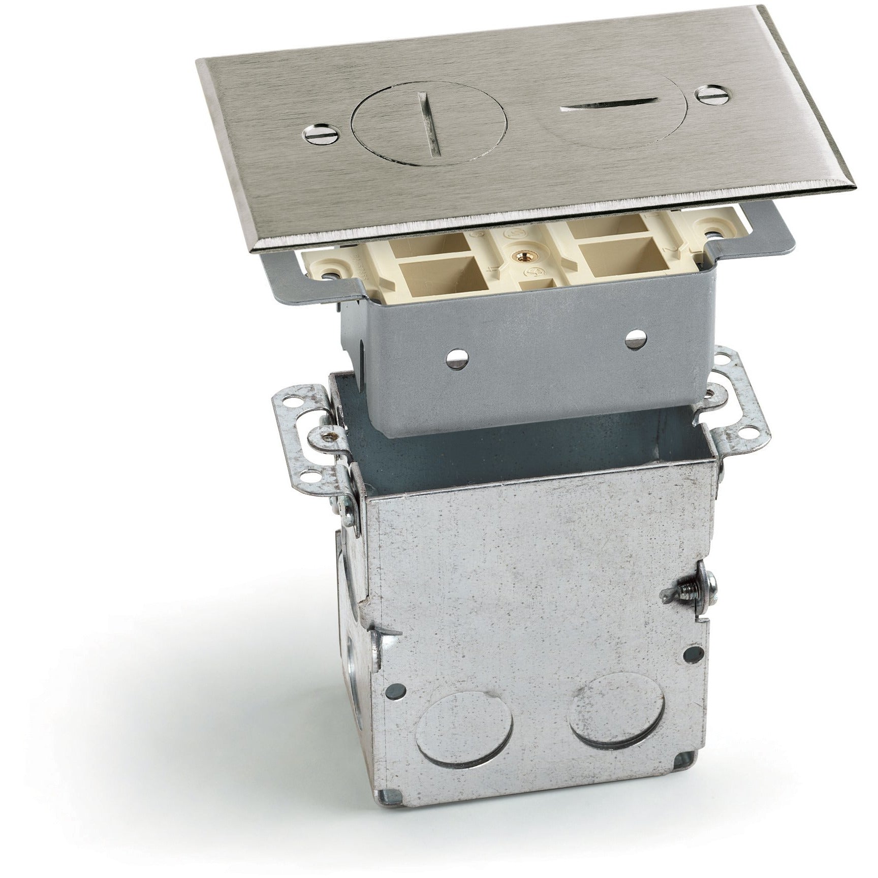 Lew Electric SWB-2-NS-T Nickel floor box