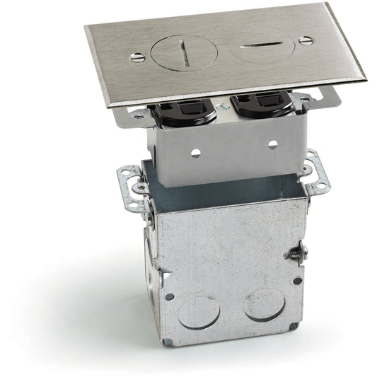 Lew Electric SWB-2-NS Nickel floor box