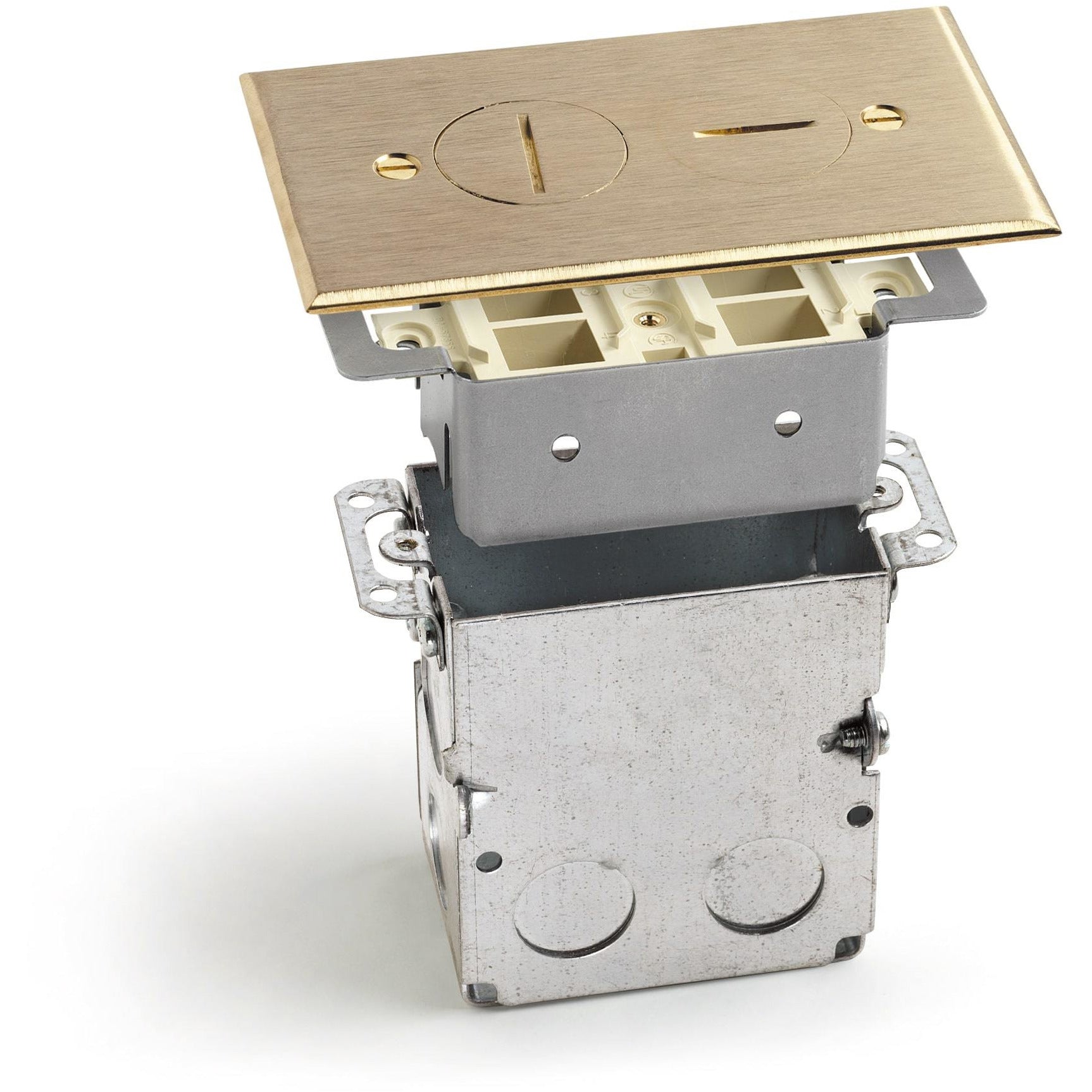Lew Electric SWB-2-T Brass floor box