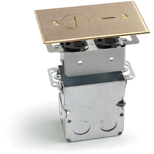 Lew Electric SWB-2 Brass floor box
