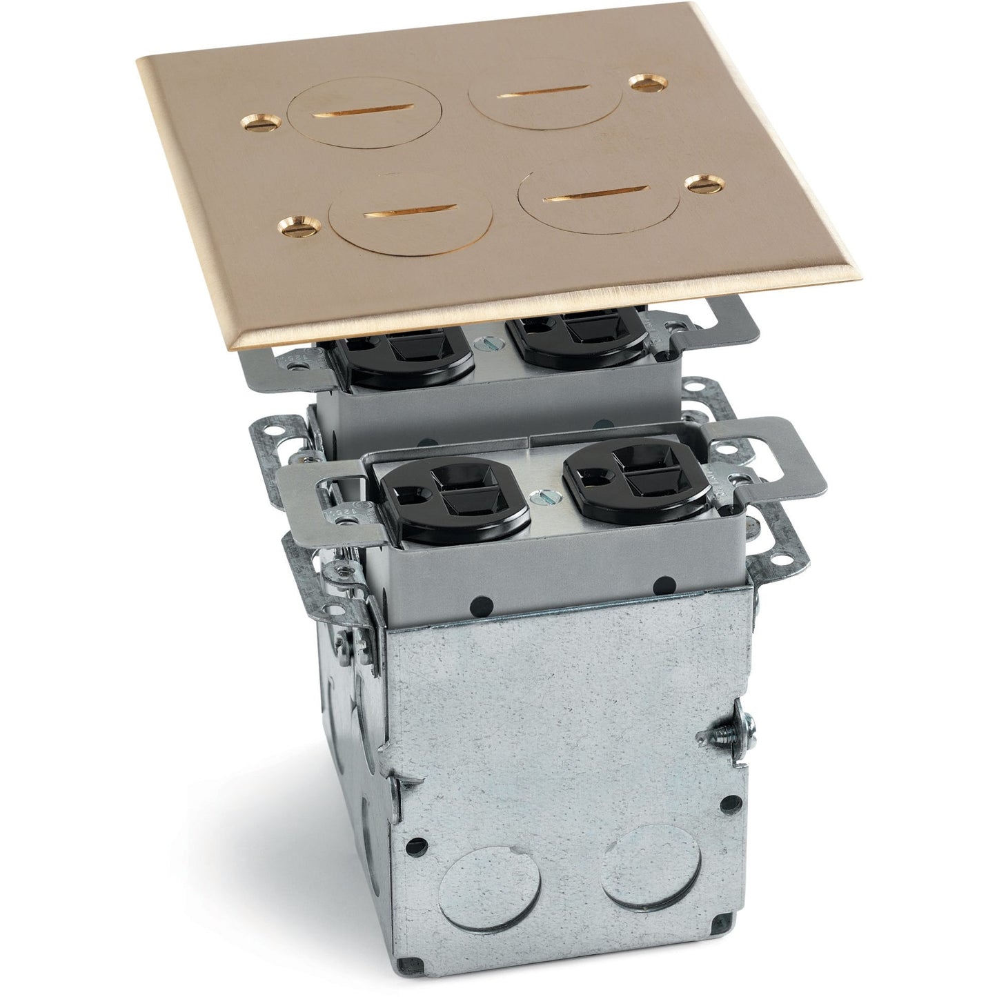 Lew Electric SWB-4 Brass floor box
