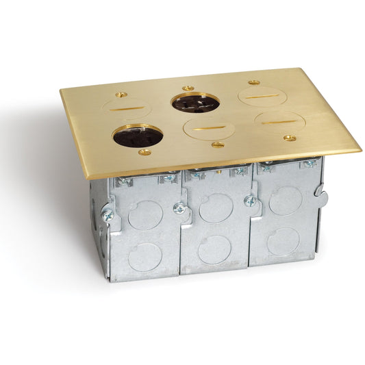 Lew Electric SWB-6 Brass floor box