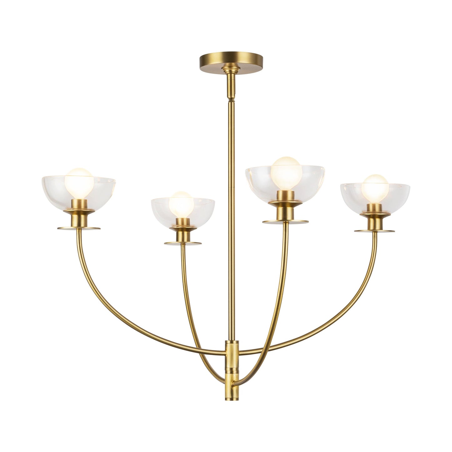 Alora Mood Sylvia brushed gold chandelier CH515226BGCL