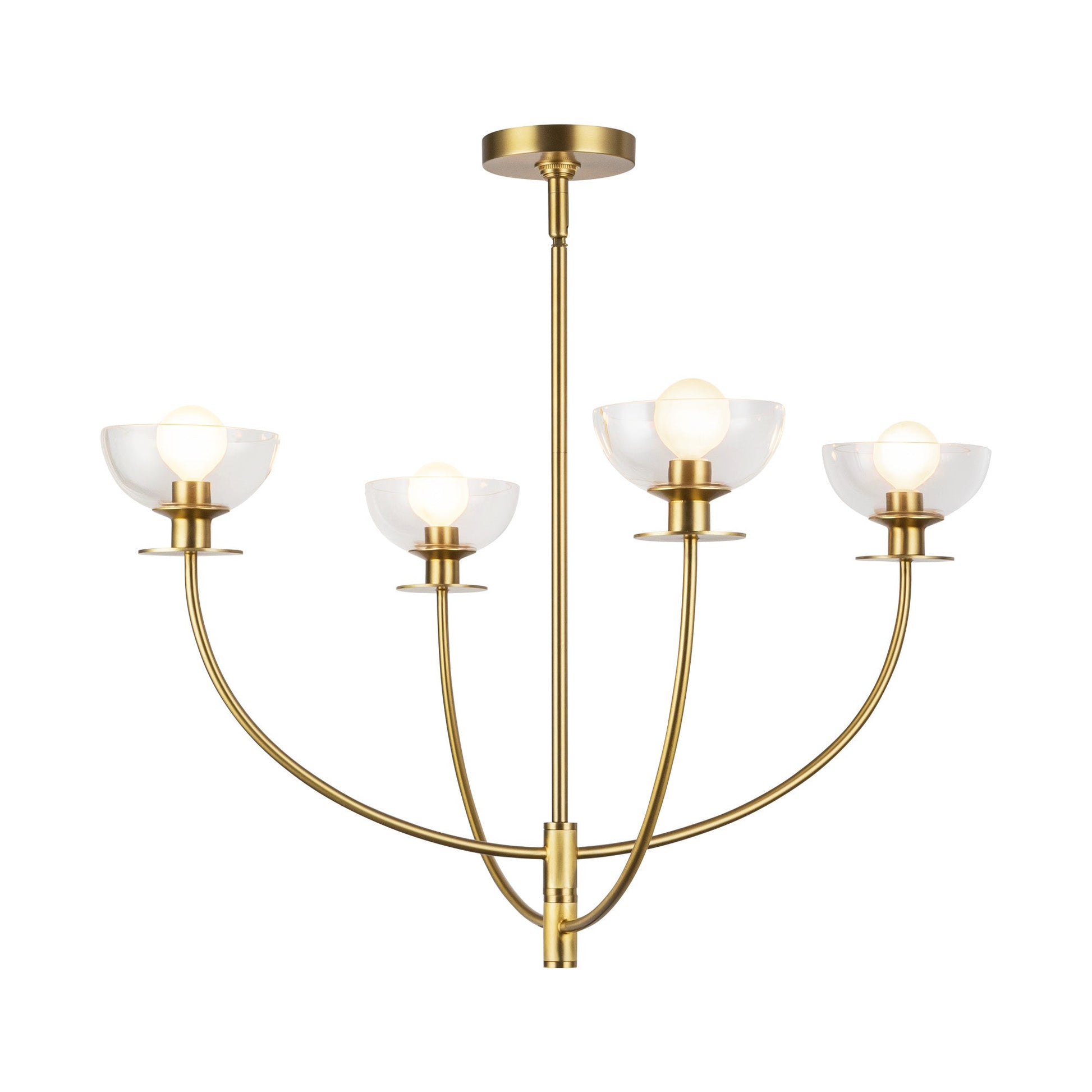 Alora Mood Sylvia brushed gold chandelier CH515226BGCL