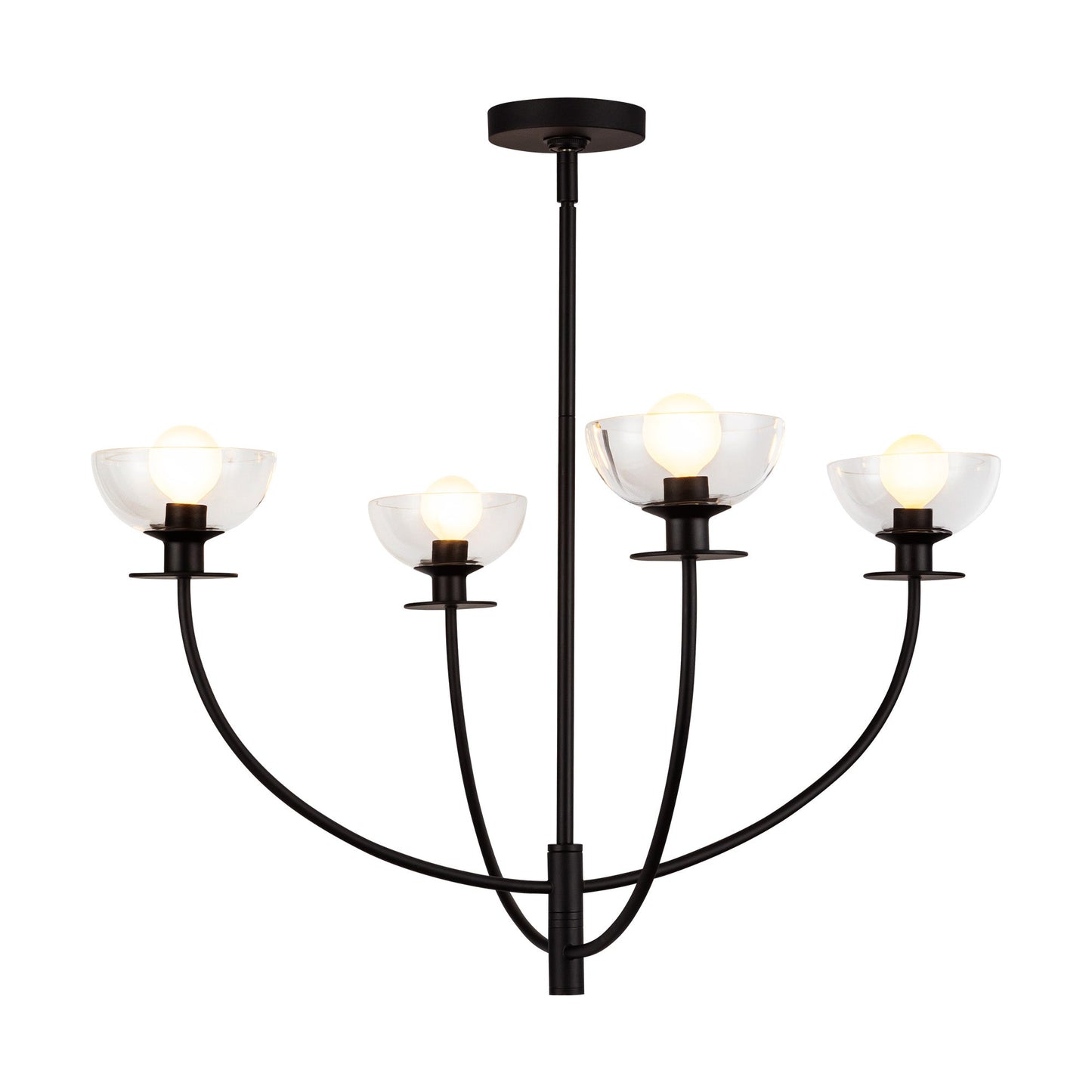 Alora Mood Sylvia matte black chandelier CH515226MBCL